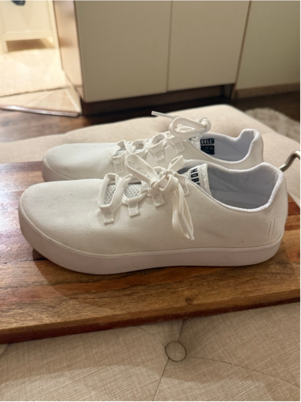 Men’s NOBULL White Canvas Sneakers Size 10.5